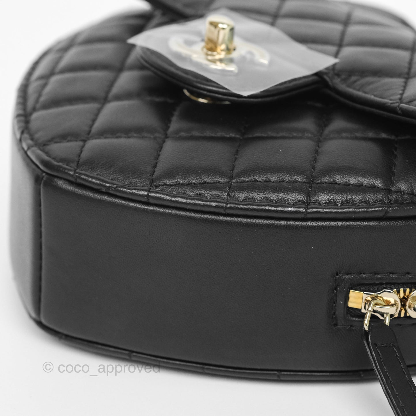Chanel Large Heart Bag Black Lambskin Gold Hardware 22S
