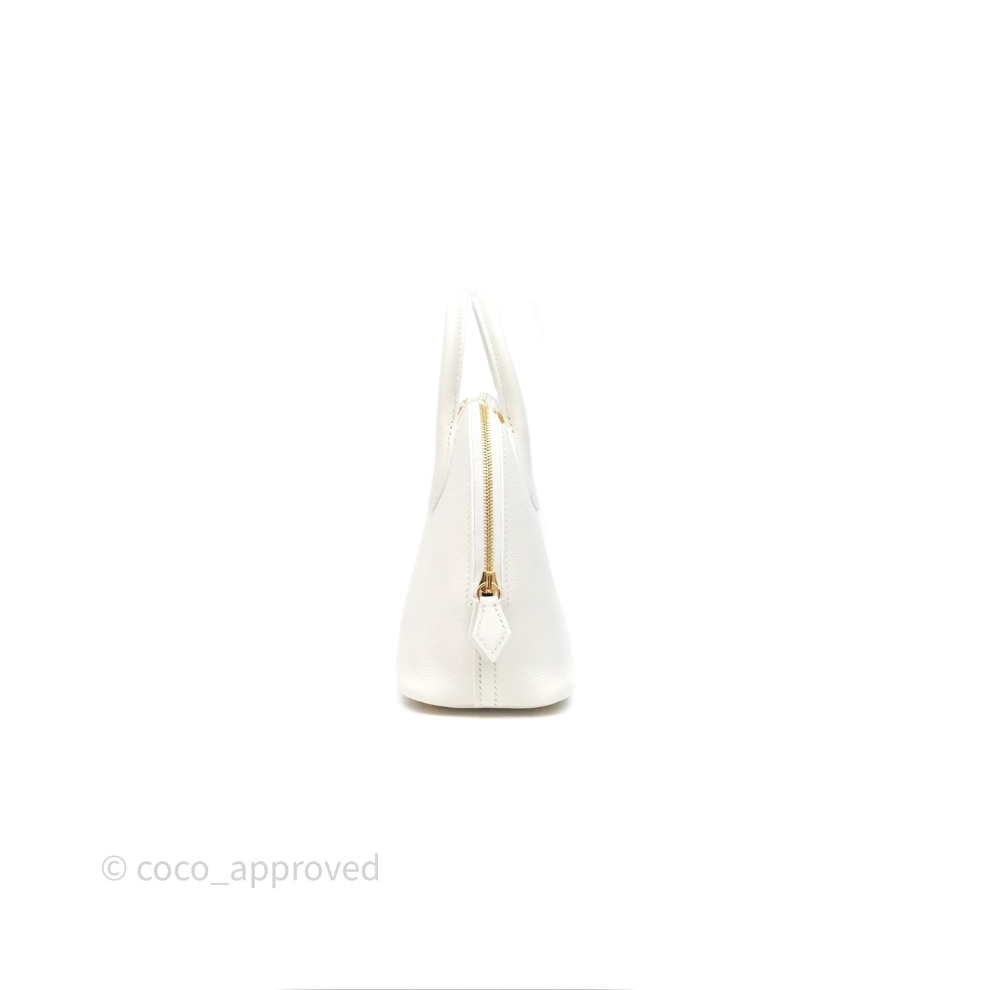Hermès Bolide Mini 1923 Blanc 01 Evercolor Gold Hardware
