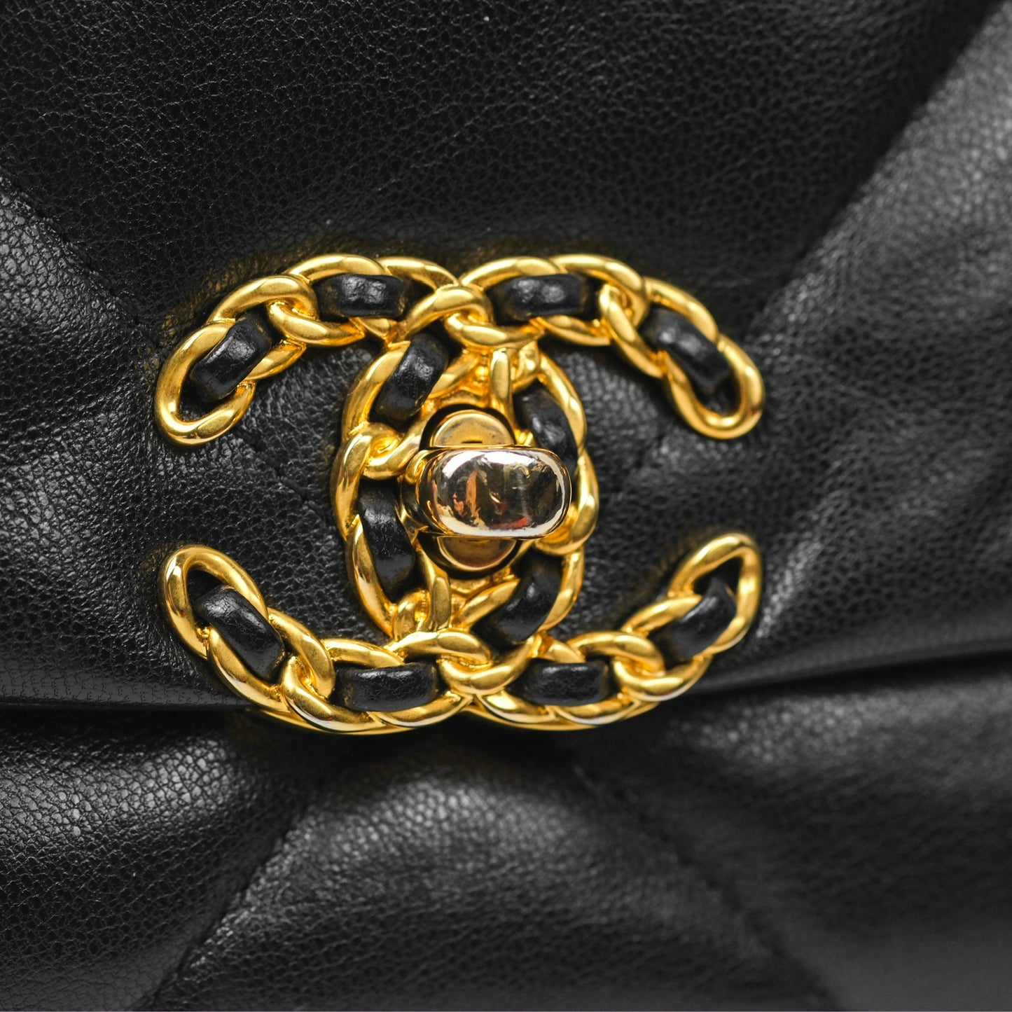 Chanel 19 Small Black Goatskin Mixed Hardware