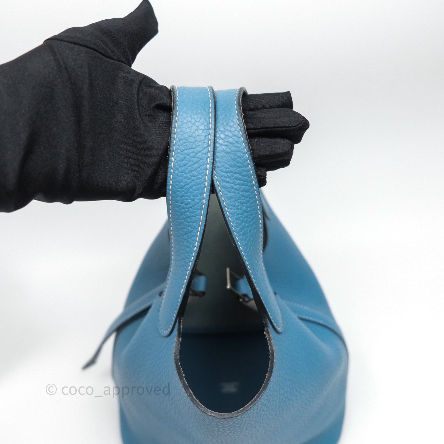 Hermès Picotin 18 Blue Jean 75 Clemence Palladium Hardware