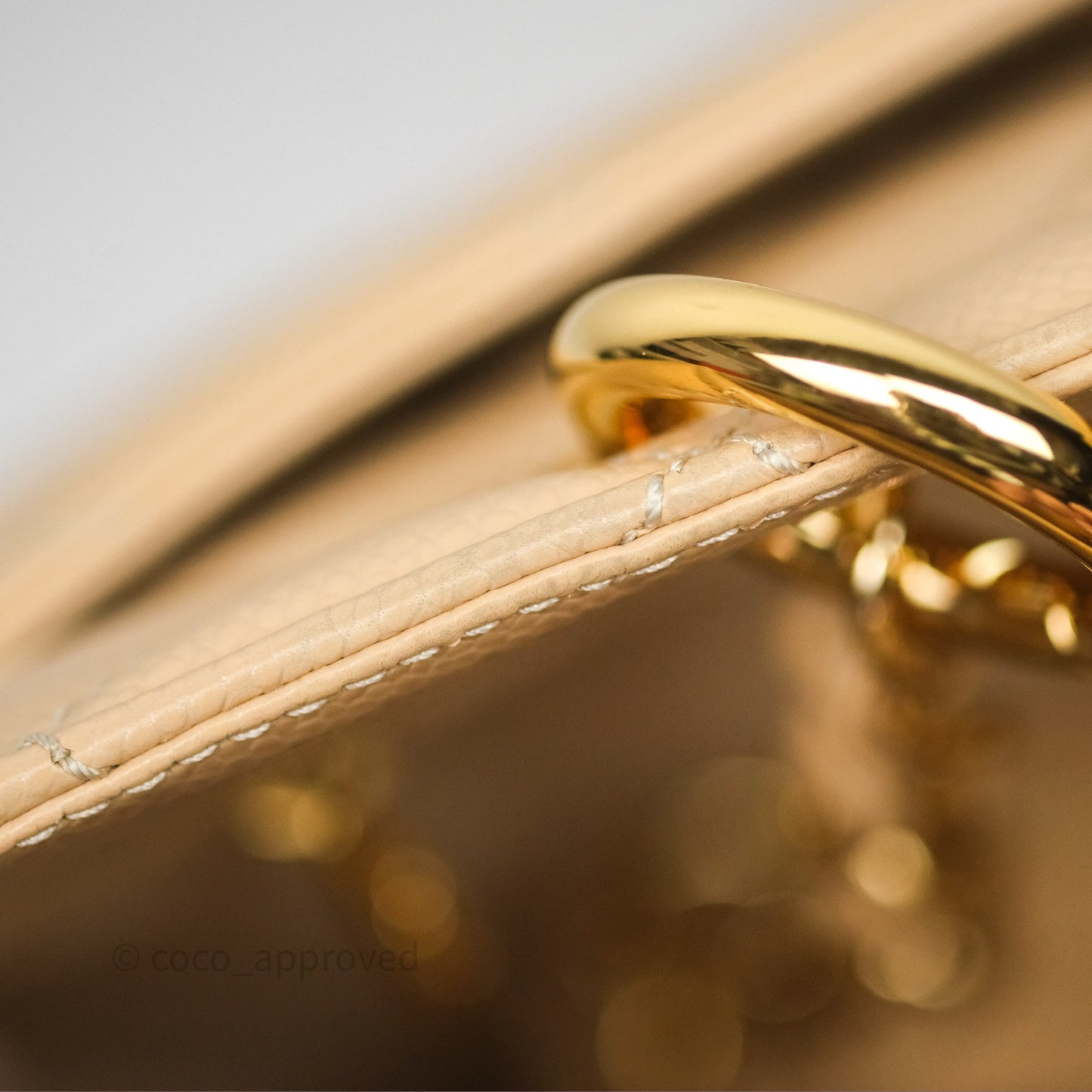 Chanel GST Beige Caviar Gold Hardware
