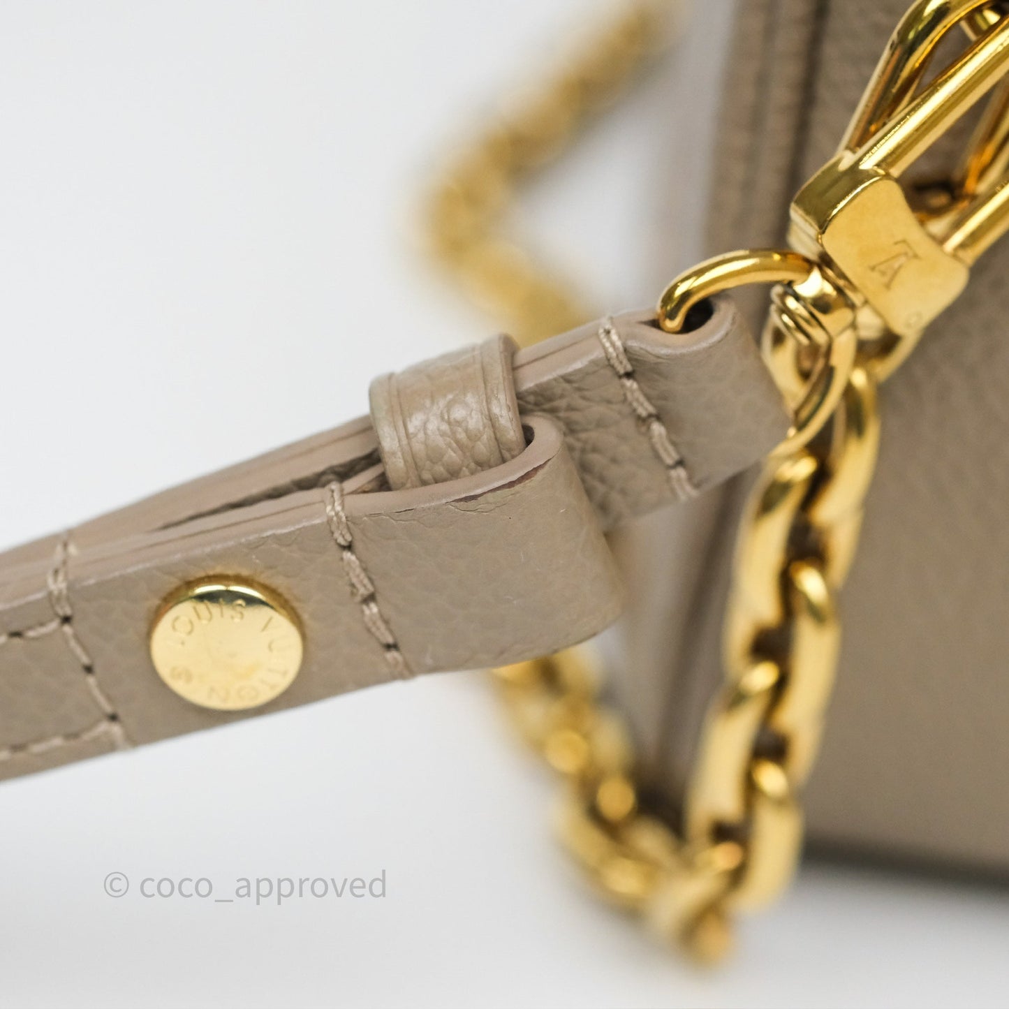 Louis Vuitton Ivy Wallet on Chain Monogram Empreinte Dove/Cream