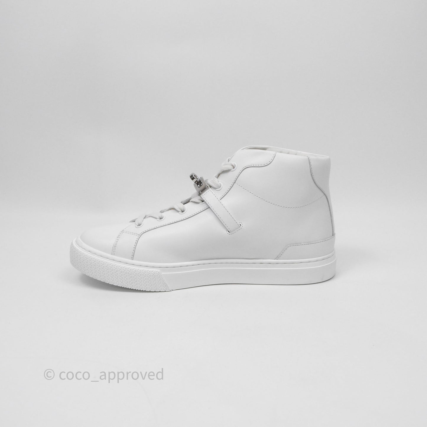 Hermès Daydream High-Top White Sneakers Kelly Buckle Size 40