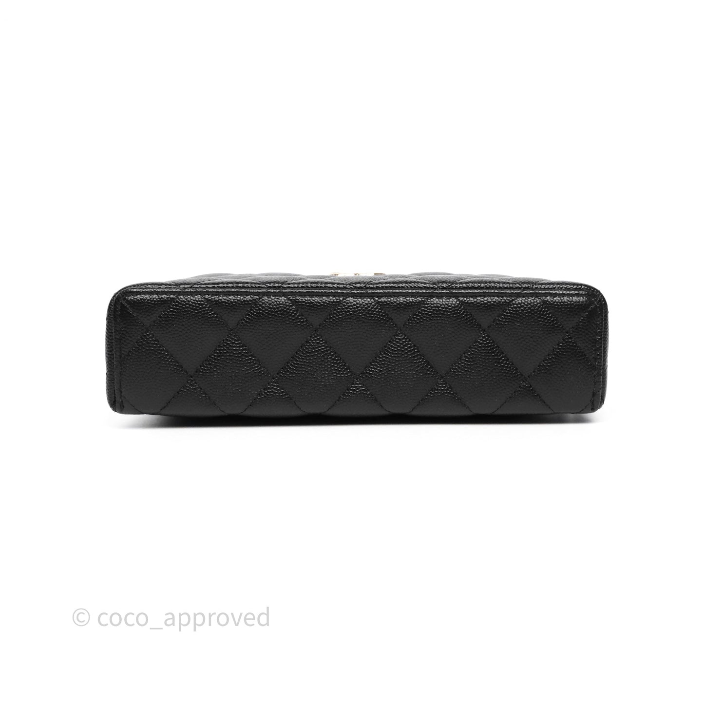 Chanel Top Handle Long Vanity with Chain Black Caviar Gold Hardware 25C