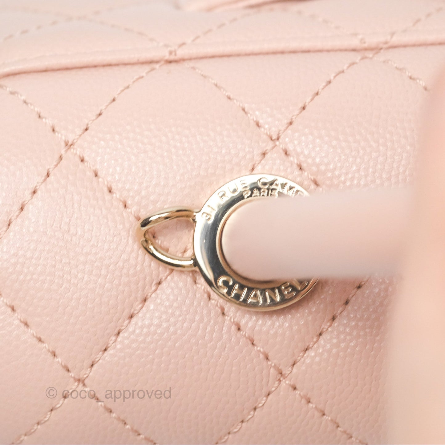 Chanel Small Coco Handle Light Pink Caviar Gold Hardware