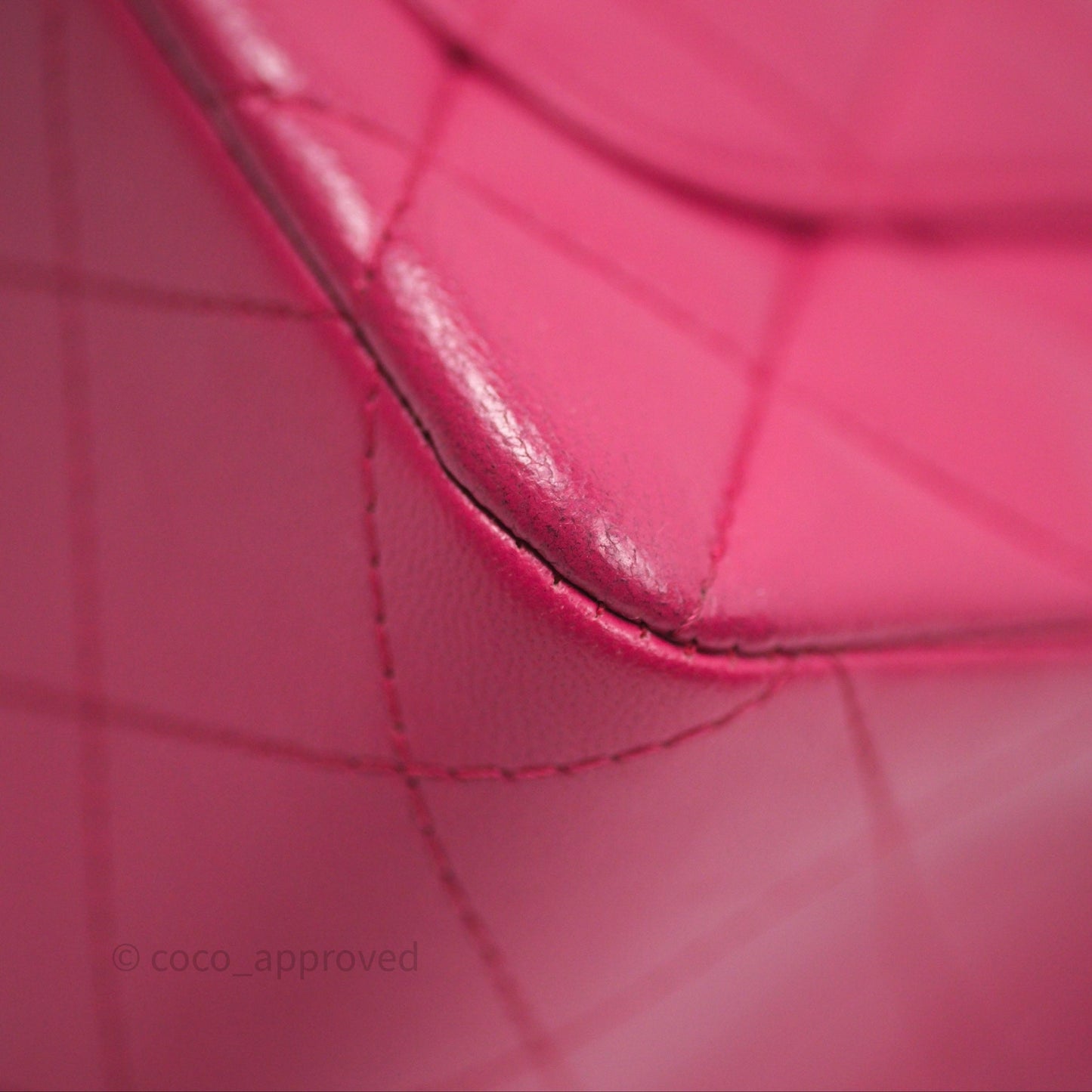 Chanel Quilted Mini Rectangular Flap Dark Pink Lambskin Silver Hardware