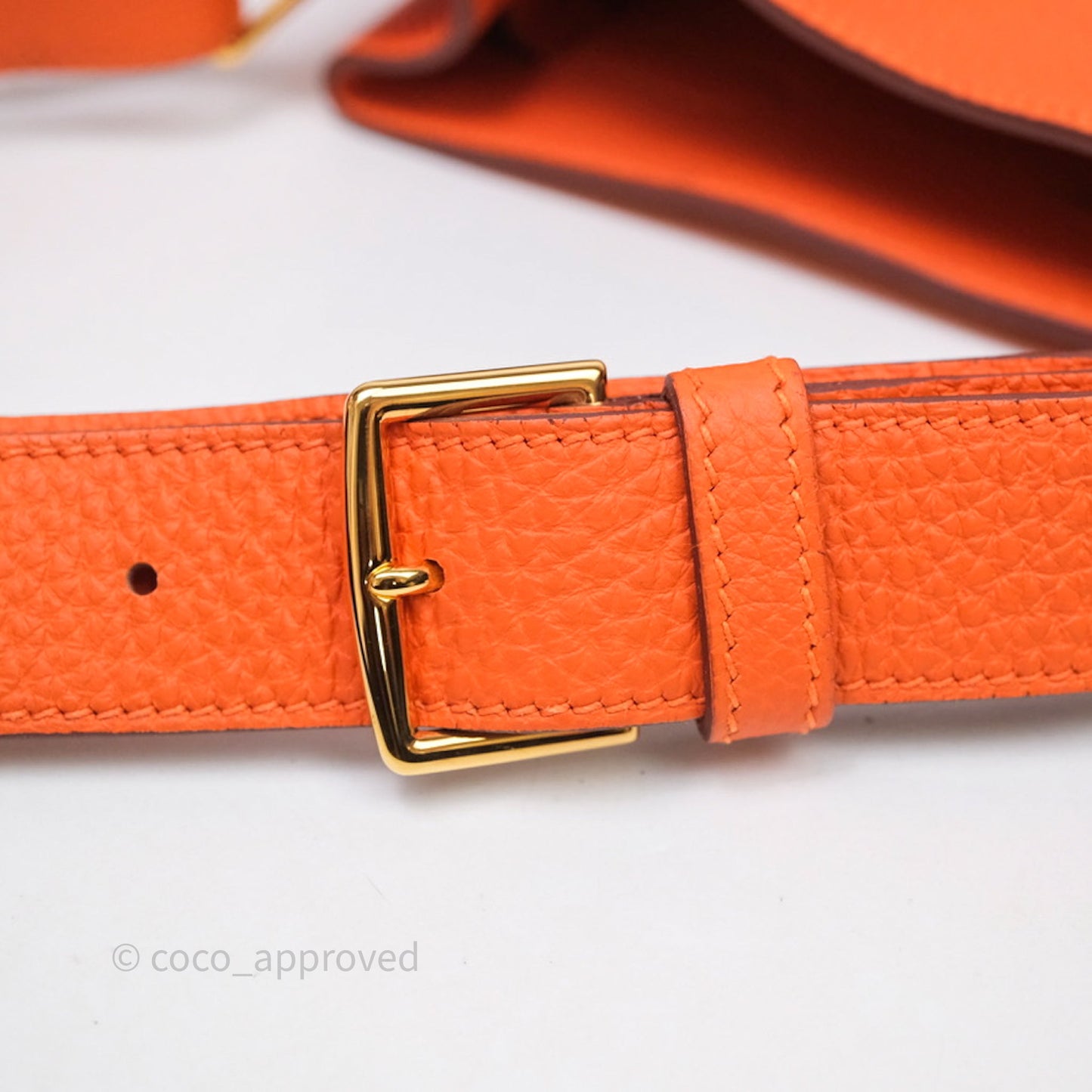Hermes Kelly So Orange Togo Gold Hardware