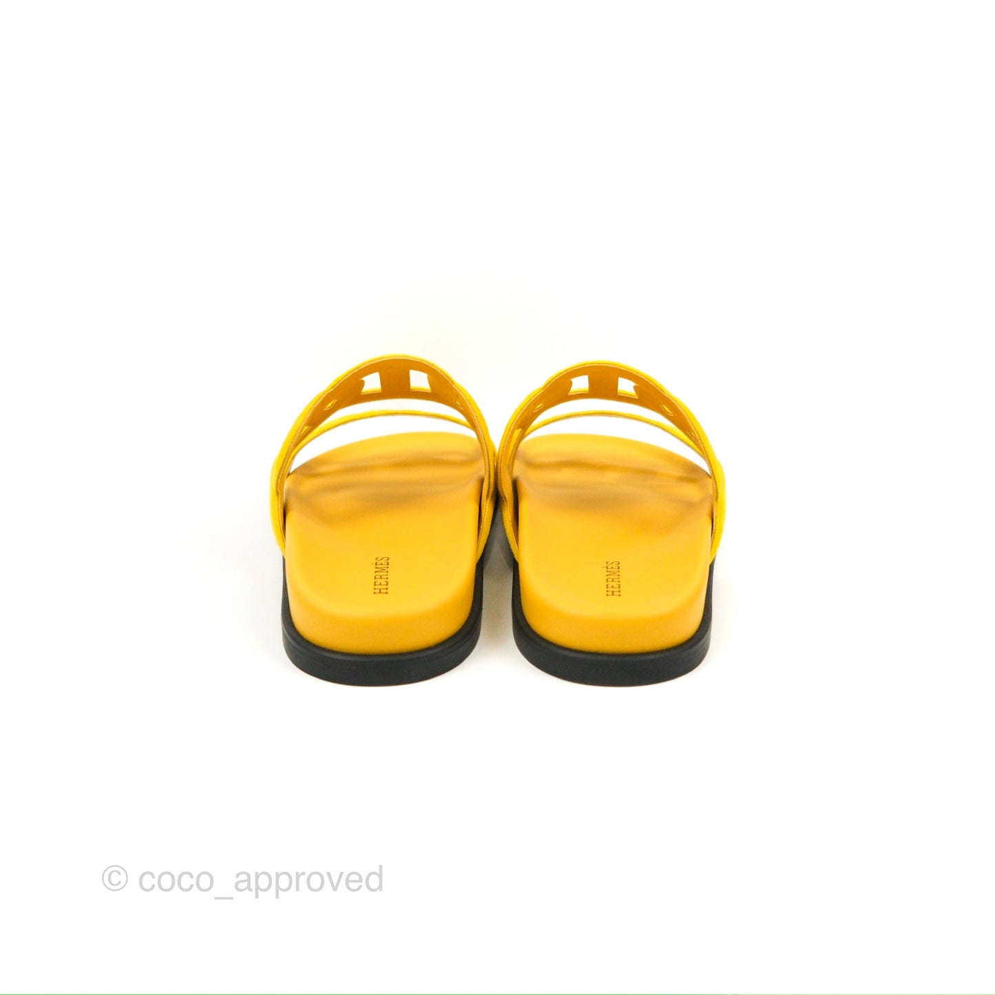 Hermes Extra Sandal Jaune Sable Suede Goatskin Size 37
