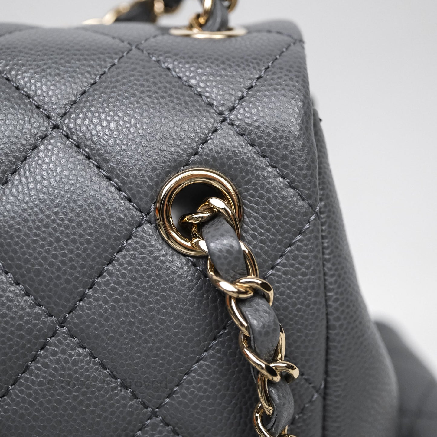 Chanel Small Duma Backpack Dark Grey Caviar Gold Hardware 23K