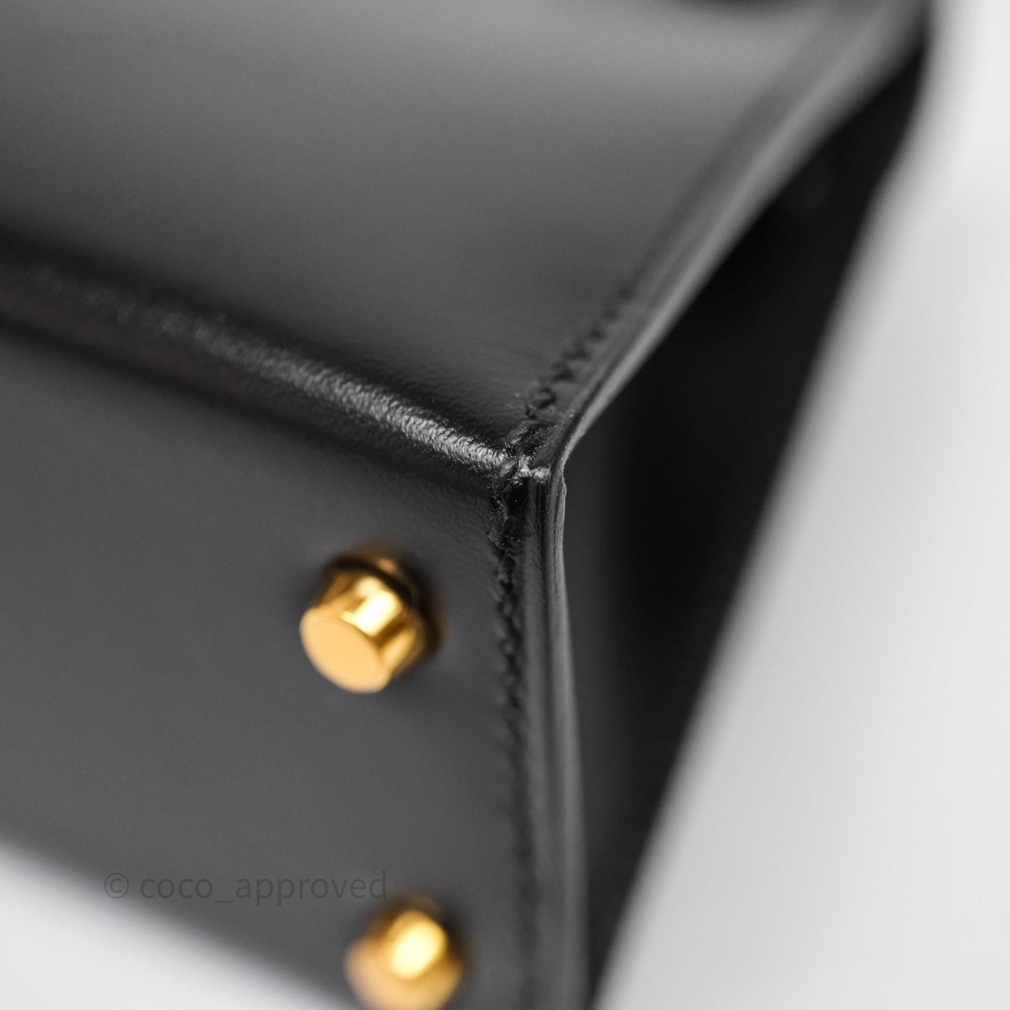 Hermès Mini Kelly II Black Noir 89 Box Leather Gold Hardware