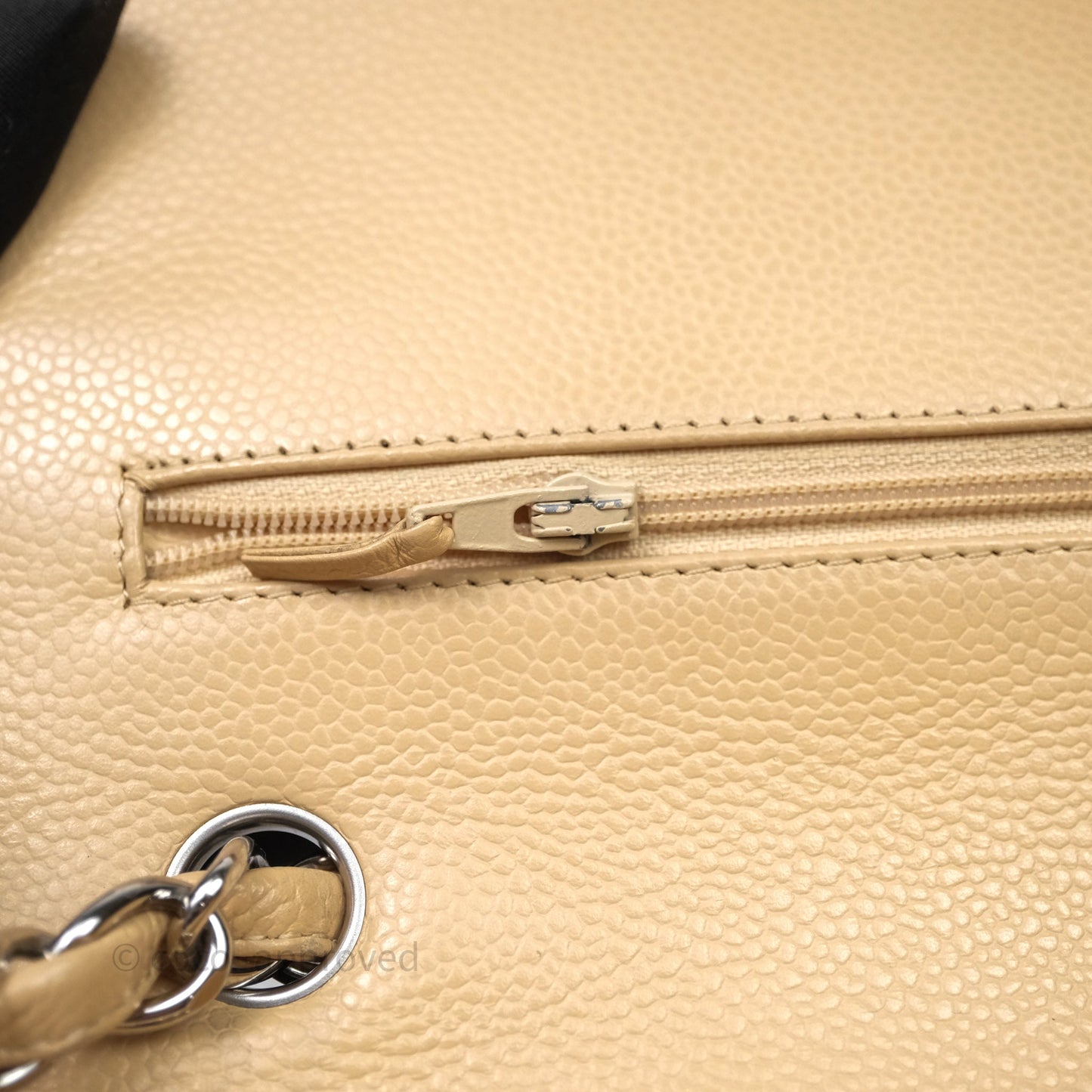 Chanel Jumbo Double Flap Beige Caviar Silver Hardware⁣⁣