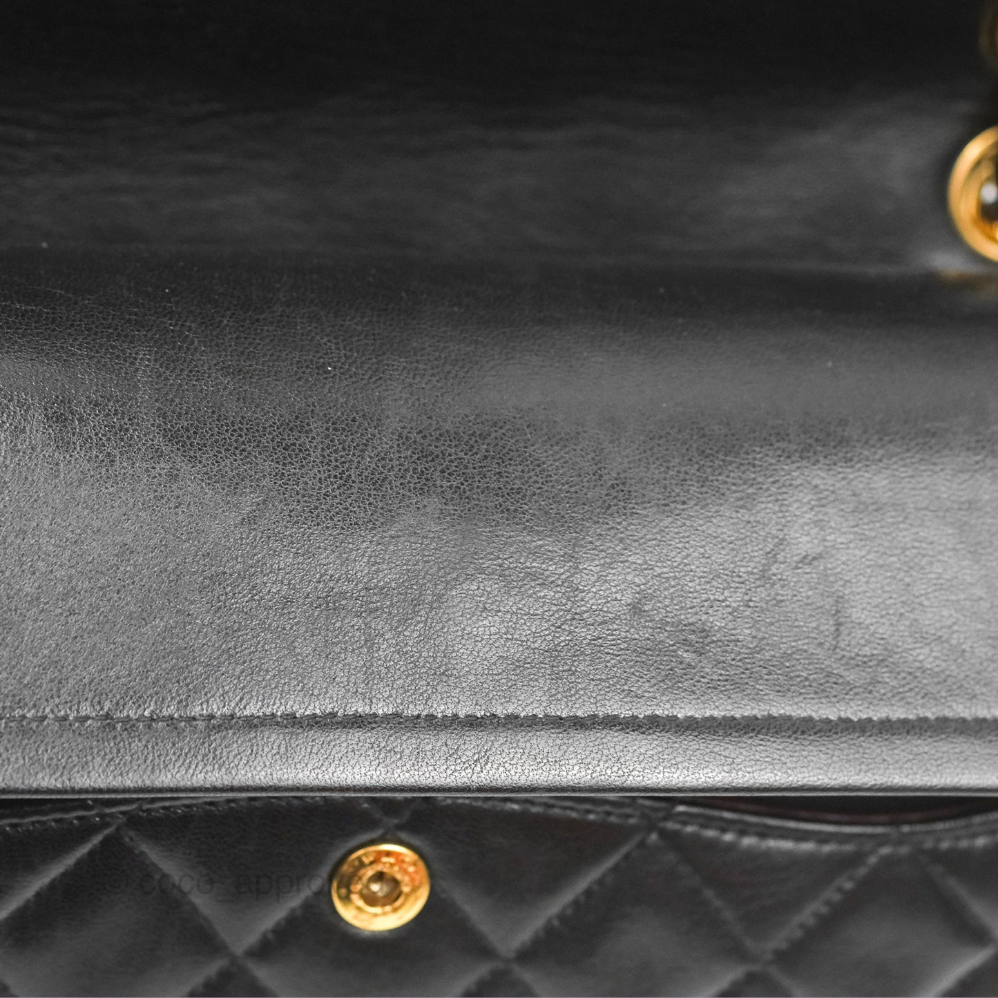Chanel Vintage Classic Medium Flap Black Lambskin 24K Gold Hardware
