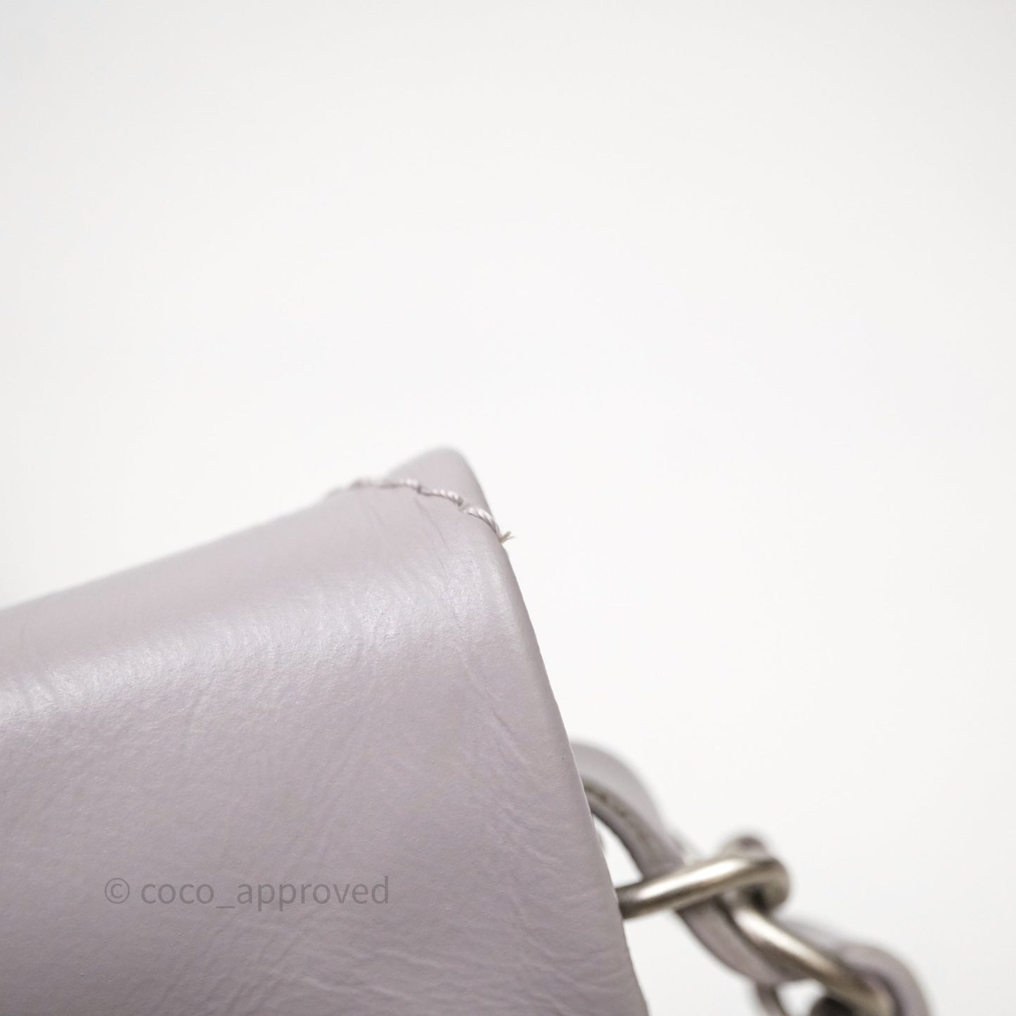 Chanel 22 Small Grey Aged Calfskin Matte Silver Hardware