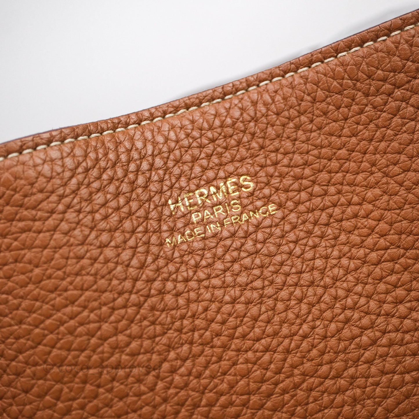 Hermès Double Sens Tote 36 Gold/Navy Clemence