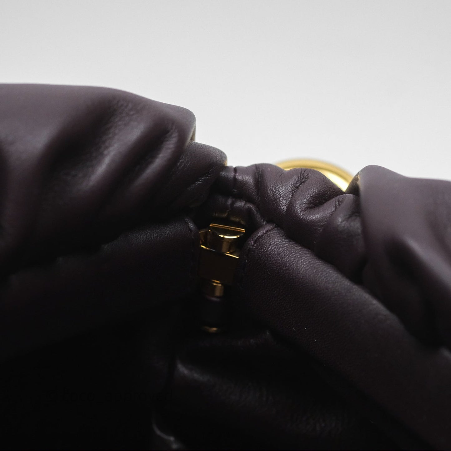 Bottega Veneta Chain Pouch Brown Calfskin Gold Hardware