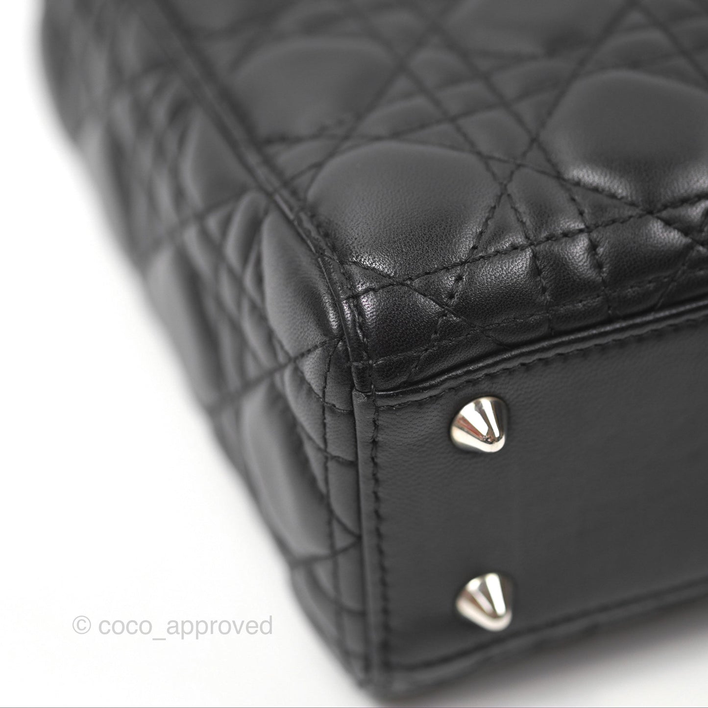 Christian Dior My ABCDior Lady Dior Bag Cannage Lambskin Black Gold Hardware
