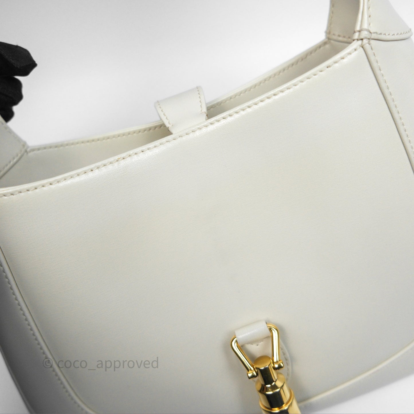 Gucci Jackie 1961 White Small Shoulder Bag Gold Hardware