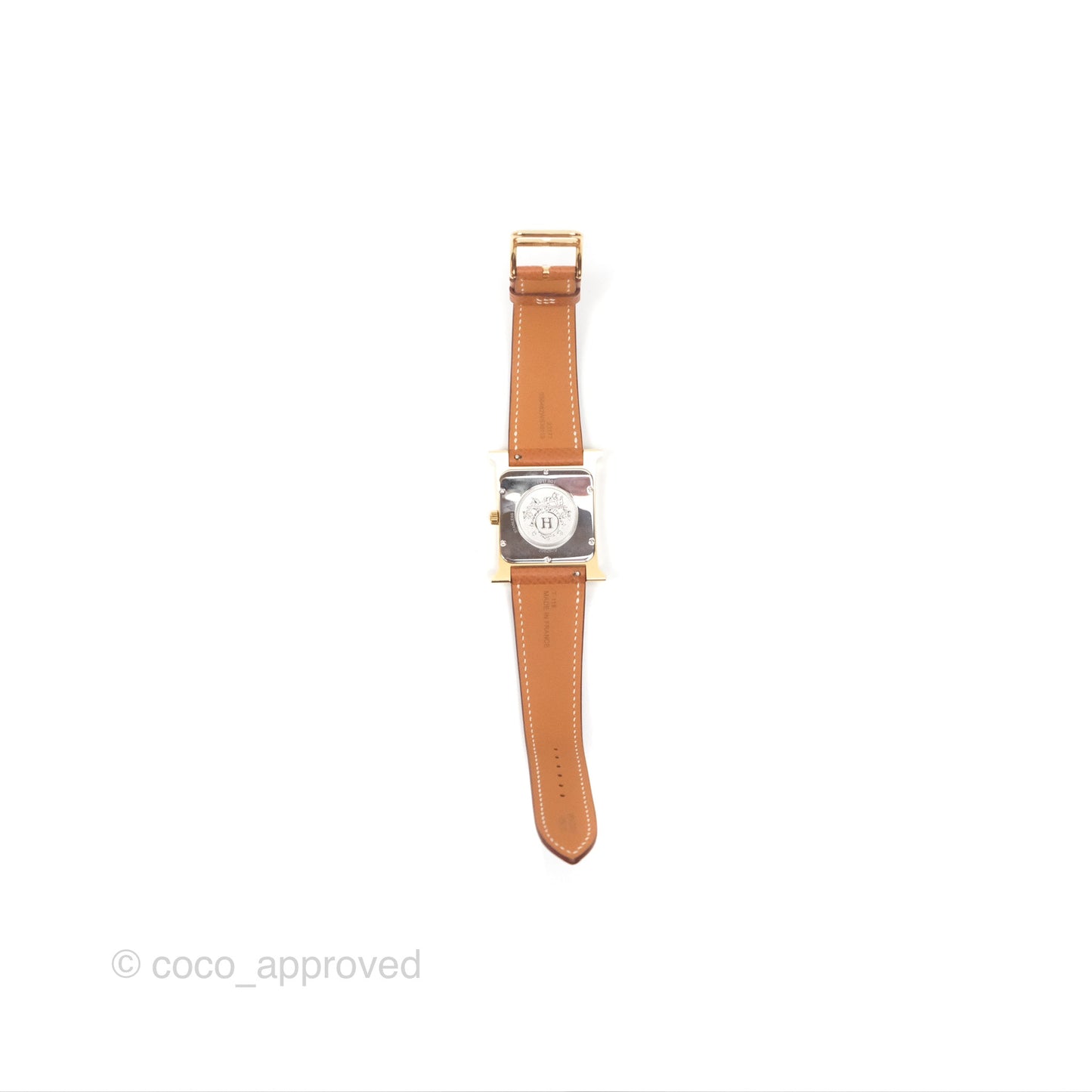 Hermès Heure H TGM 34mm Watch Gold Epsom Gold Hardware