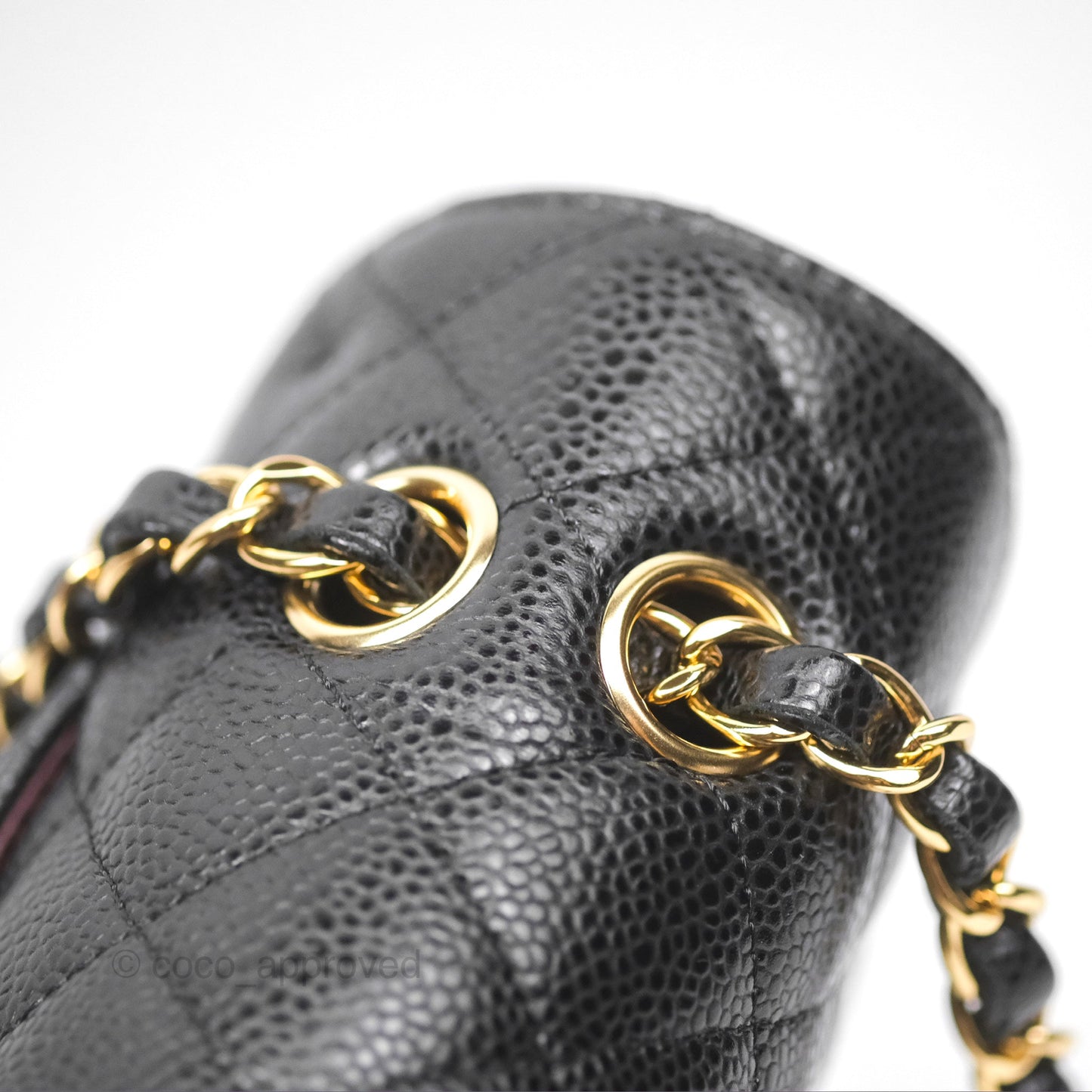 Chanel Classic M/L Medium Flap Quilted Black Caviar Gold Hardware