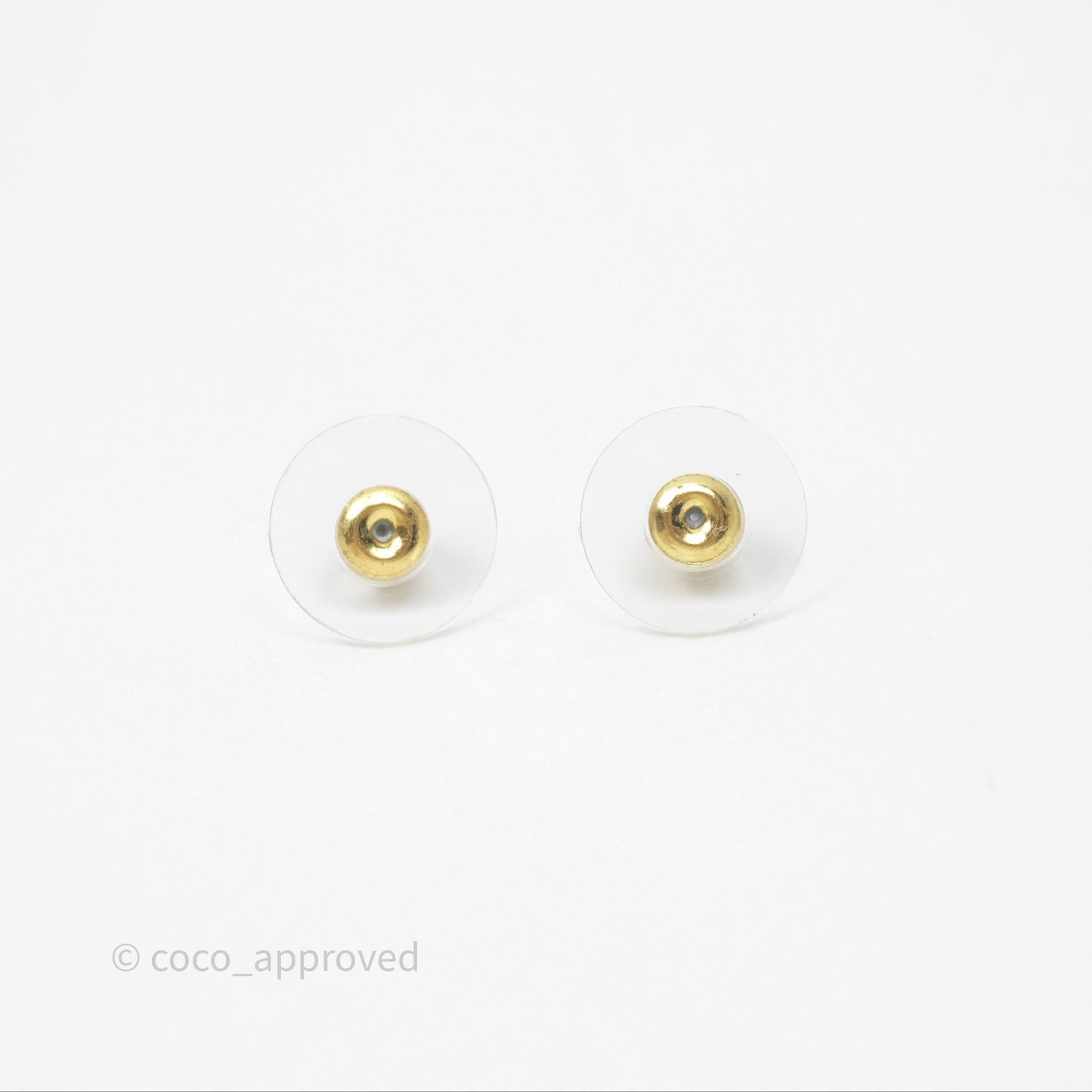 Chanel Crystal CC Black Resin Drop Earrings Gold Tone 21K