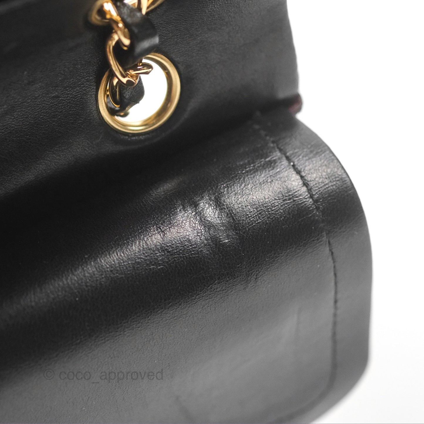Chanel Classic M/L Medium Flap Quilted Black Lambskin Gold Hardware