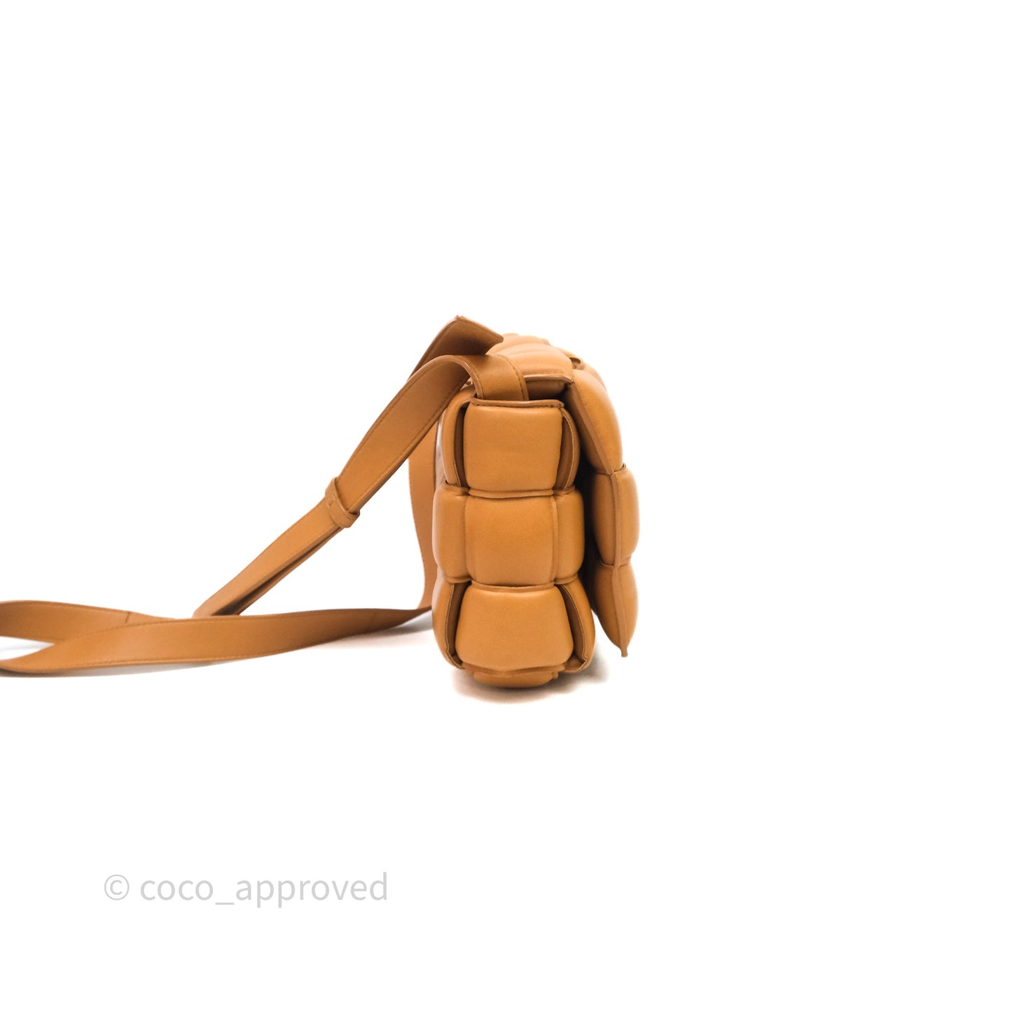 Bottega Veneta Padded Cassette Camel Lambskin
