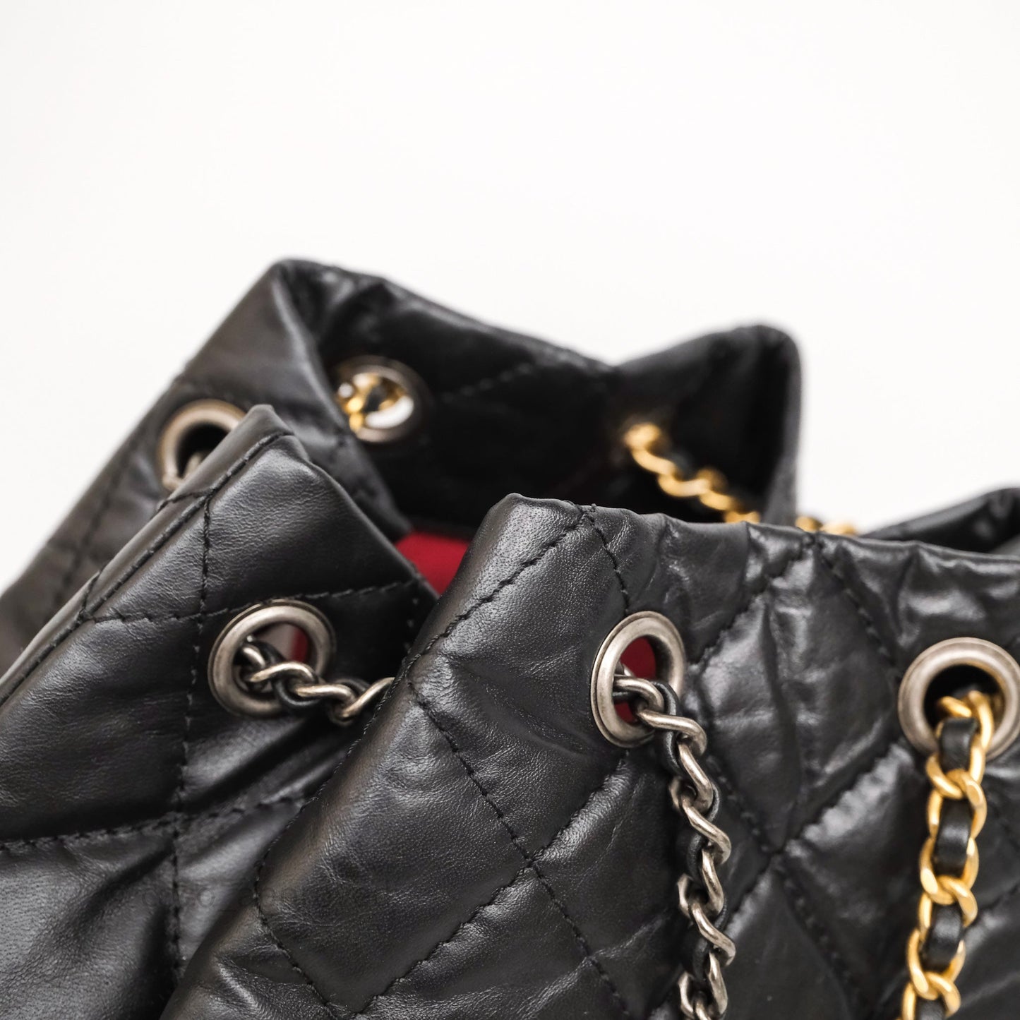 Chanel Small Gabrielle Backpack Black Aged Calfskin