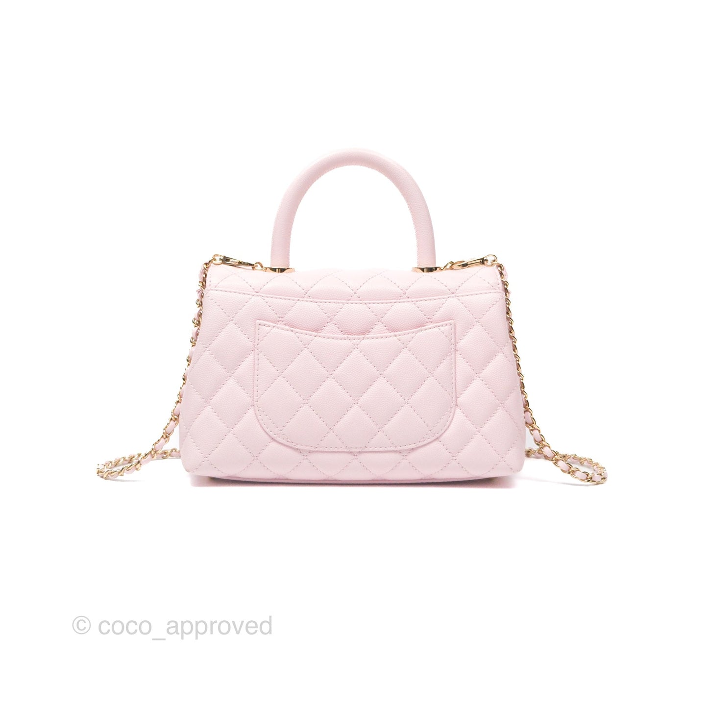 Chanel Small Coco Handle Light Pink Caviar Gold Hardware