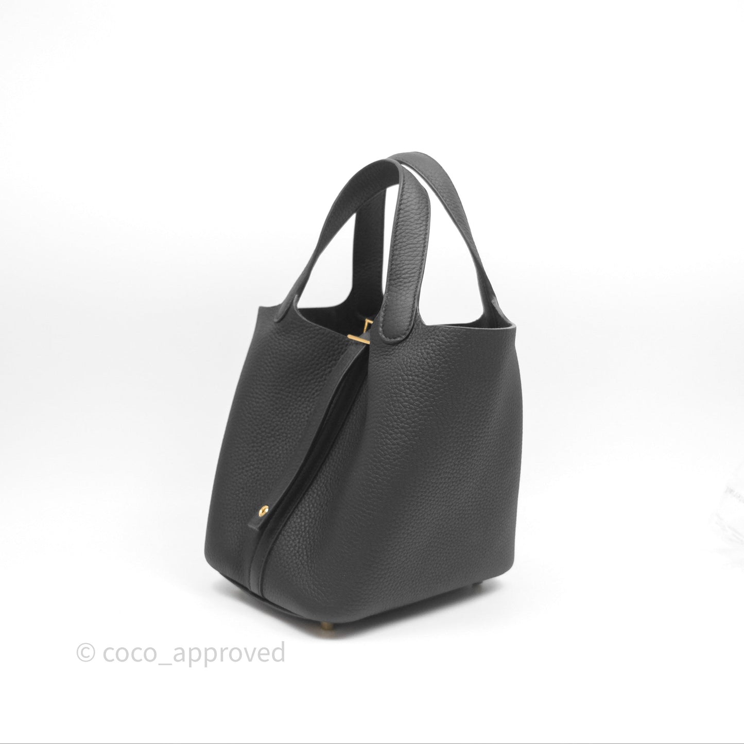 Hermès Picotin Lock 18 Black Noir 89 Taurillon Clemence Gold Hardware