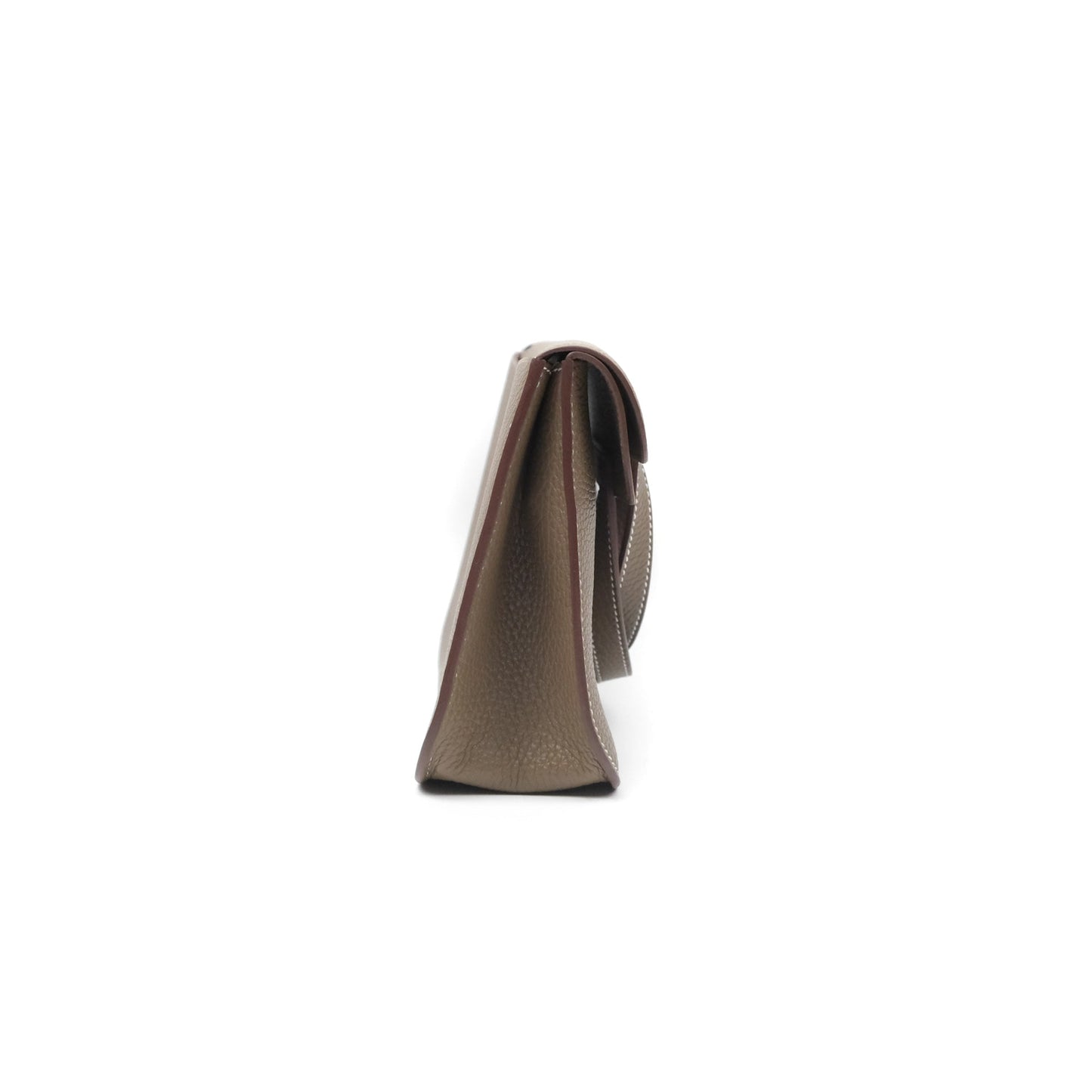 Hermès Halzan 25 Etoupe Clemence Palladium Hardware