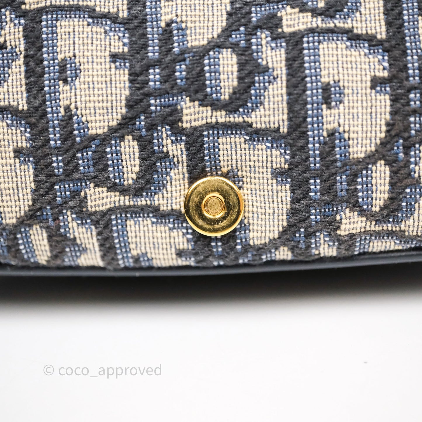Christian Dior Bobby East-West Bag Blue Oblique Jacquard Canvas