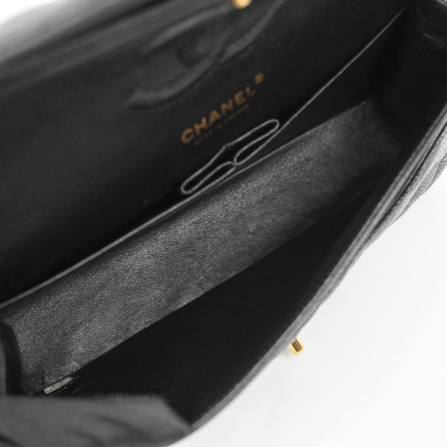 Chanel Classic Medium Flap Quilted Black Caviar Gold Hardware