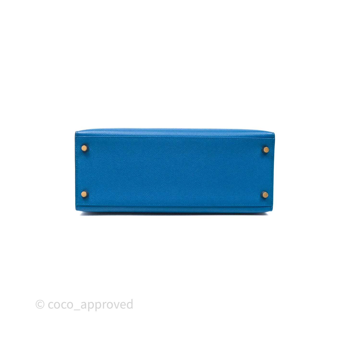 Hermès Kelly 28 Blue Epsom Gold Hardware