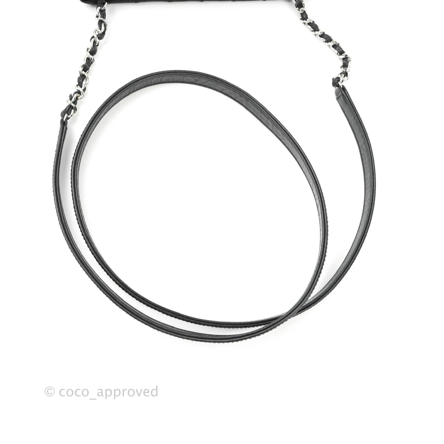 Chanel Quilted Black Crossbody Bag Silver Hardware