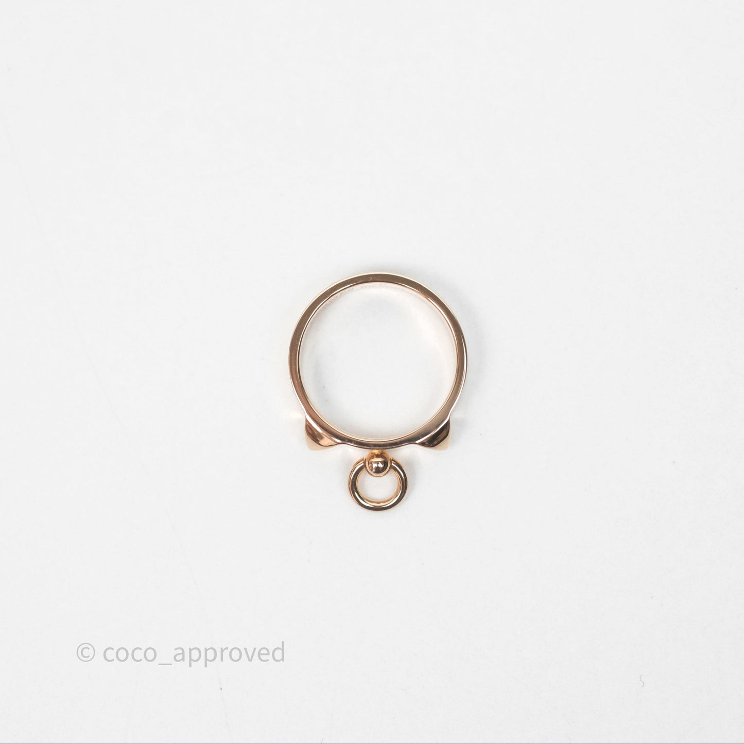 Hermes Collier de Chien Ring PM Rose Gold Size 52