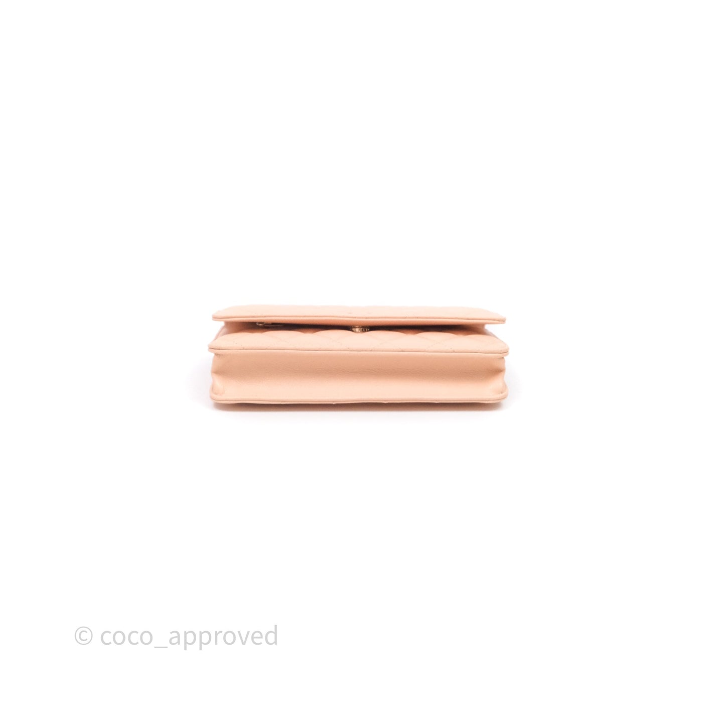 Chanel Quilted Classic Wallet on Chain WOC Pink Caviar Gold Hardware
