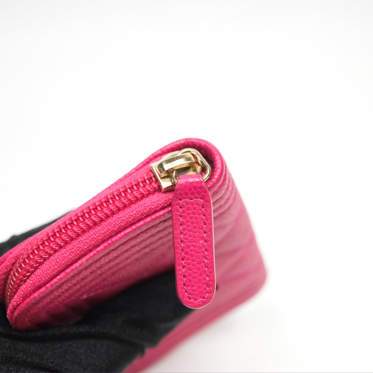 Chanel Boy Zipped Coin Purse Hot Pink Caviar Gold Hardware