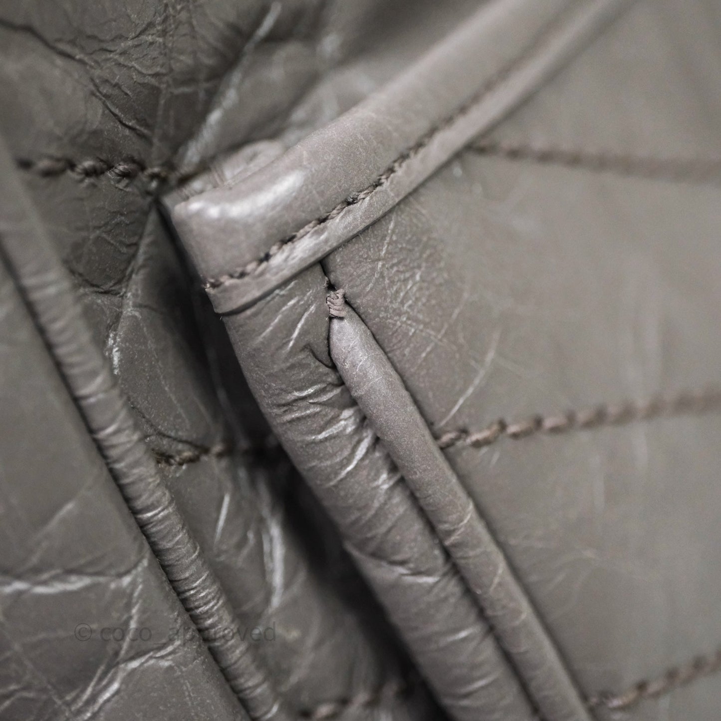 Saint Laurent Medium Niki Chain Bag Crinkled Calfskin Grey