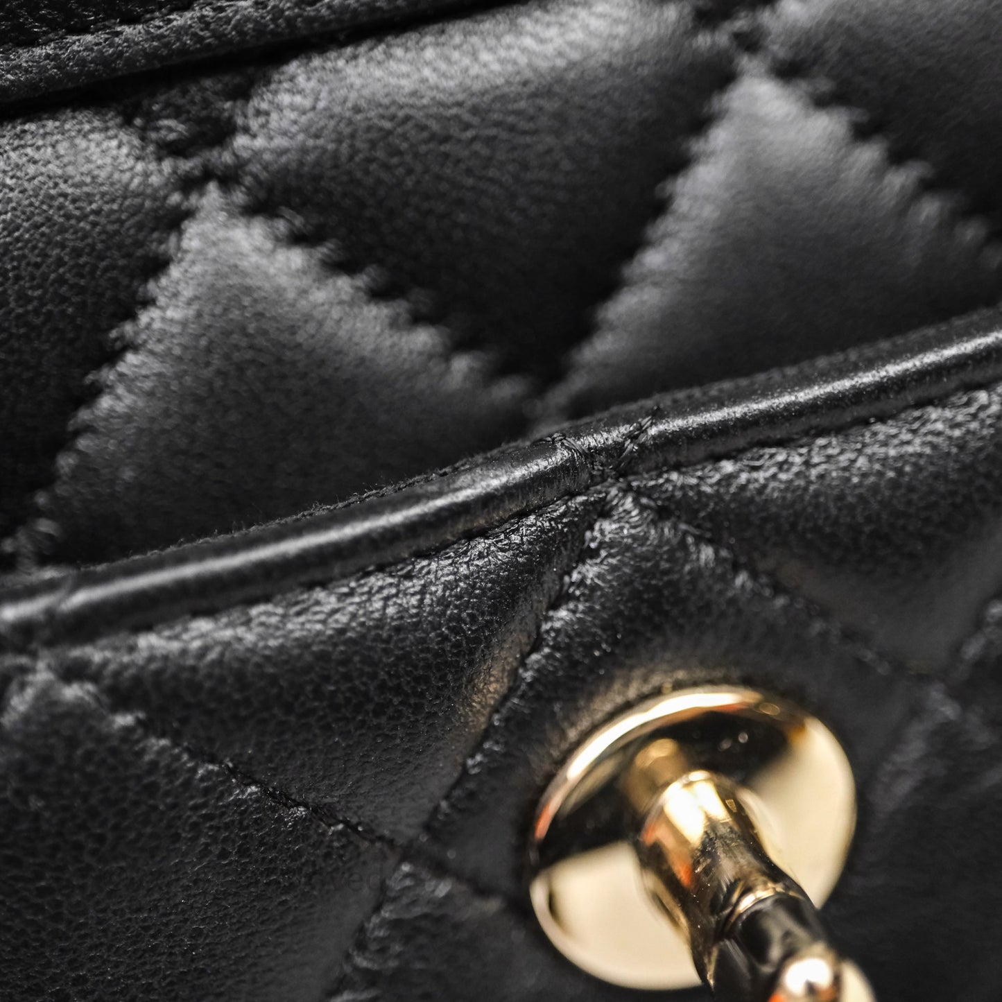 Chanel Small Heart Bag Black Lambskin Gold Hardware