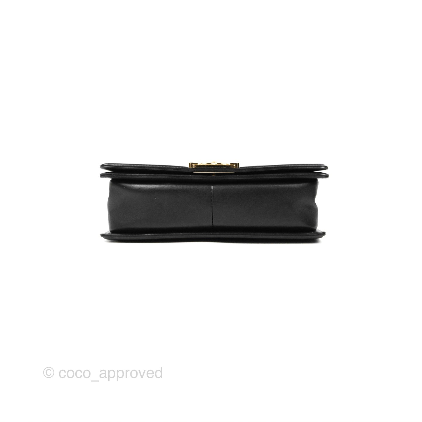 Chanel Medium Boy Chevron Black Calfskin Gold Hardware