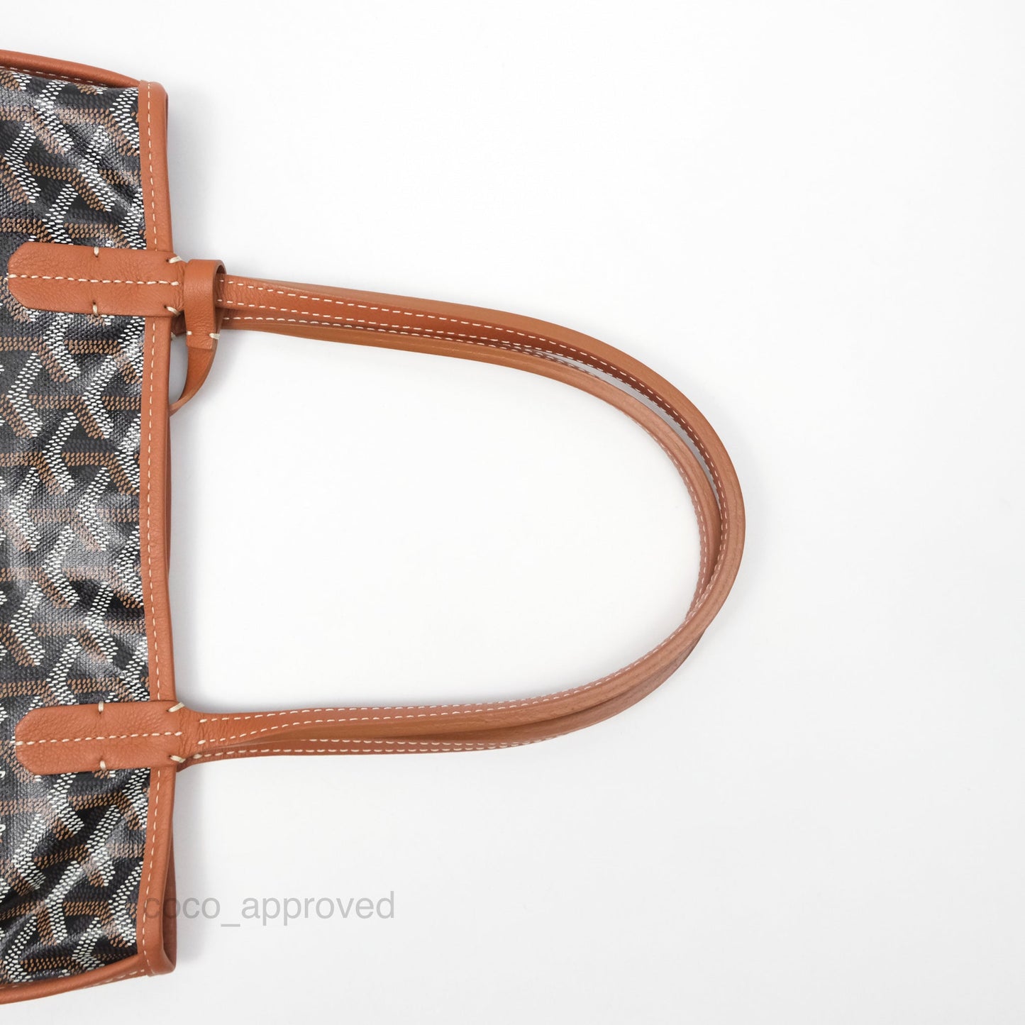 Goyard Anjou Mini Bag Goyardine Canvas Black/ Tan
