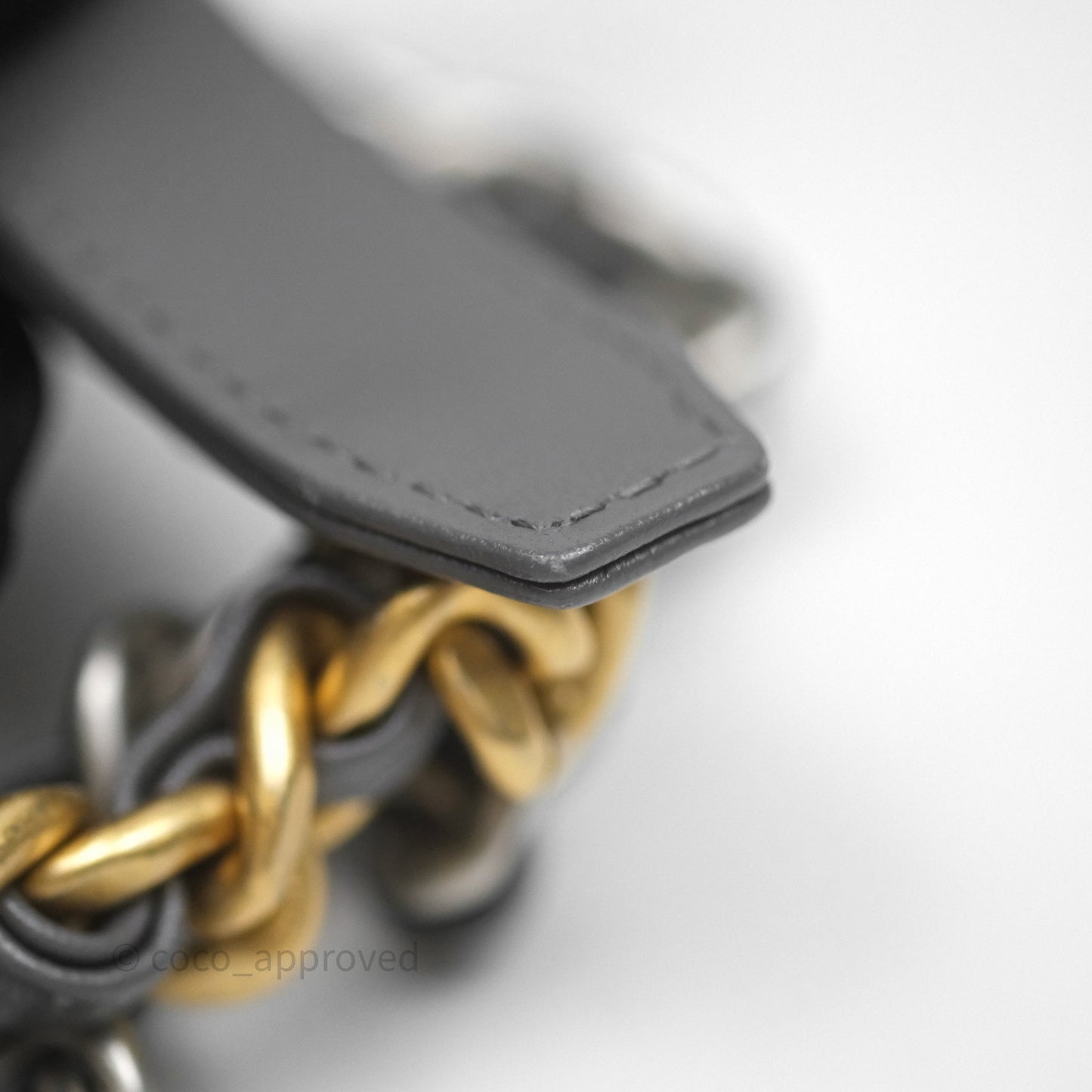 Chanel 19 Wallet on Chain WOC Grey Lambskin Mixed Hardware