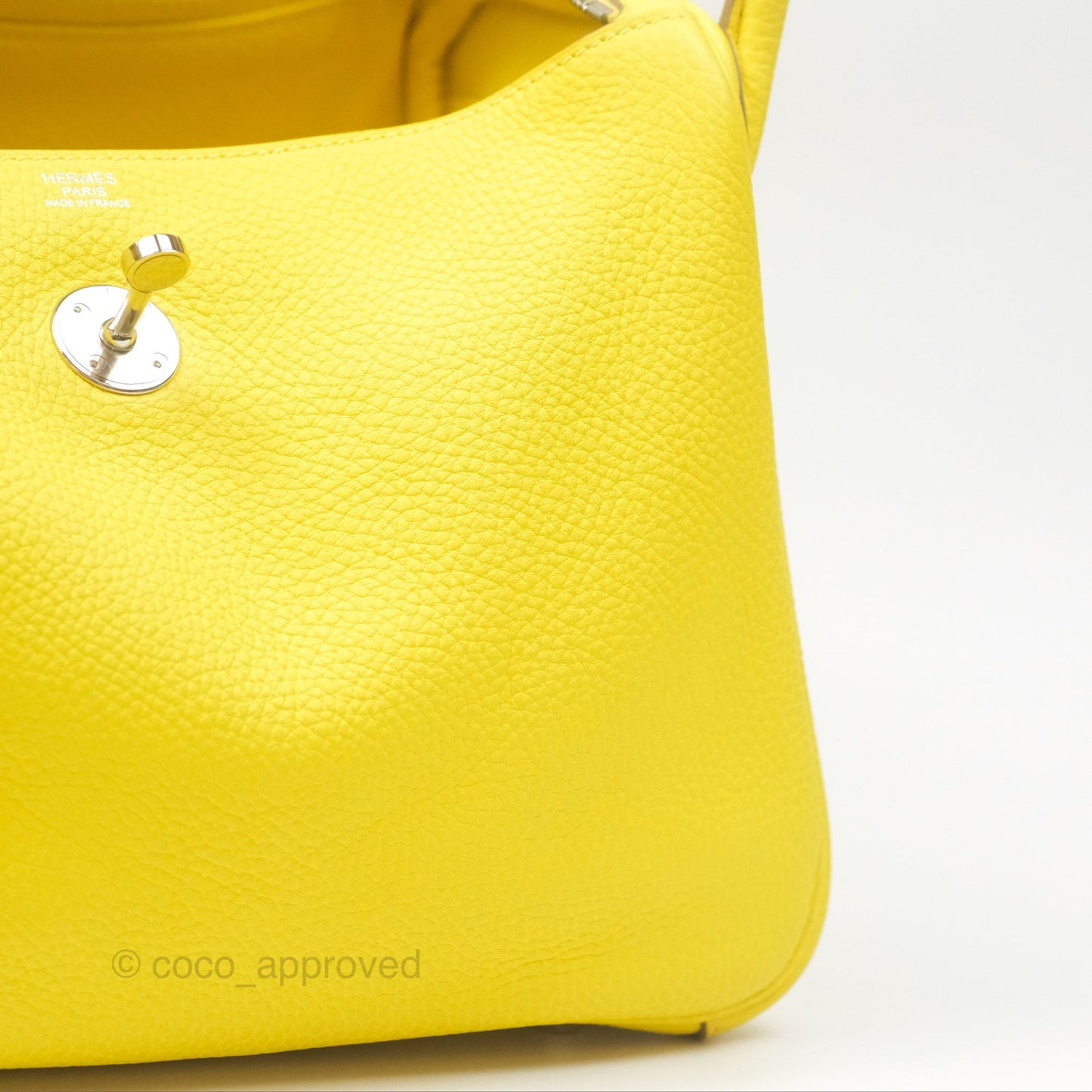 Hermès Lindy 30 Celemence Lime 9R Palladium Hardware