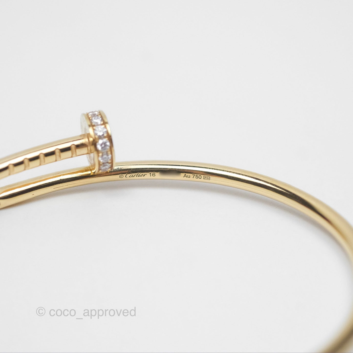 Cartier Small Juste Un Clou Bracelet 18K Yellow Gold Diamond