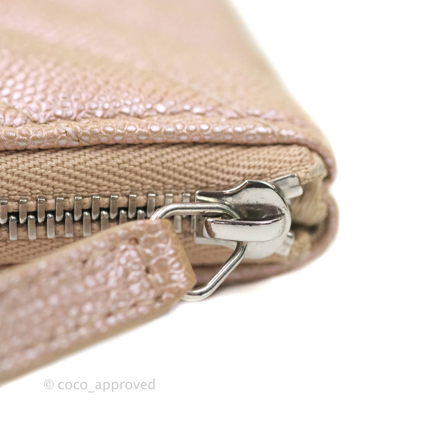 Chanel Large O Case Chevron Rose Gold 17B