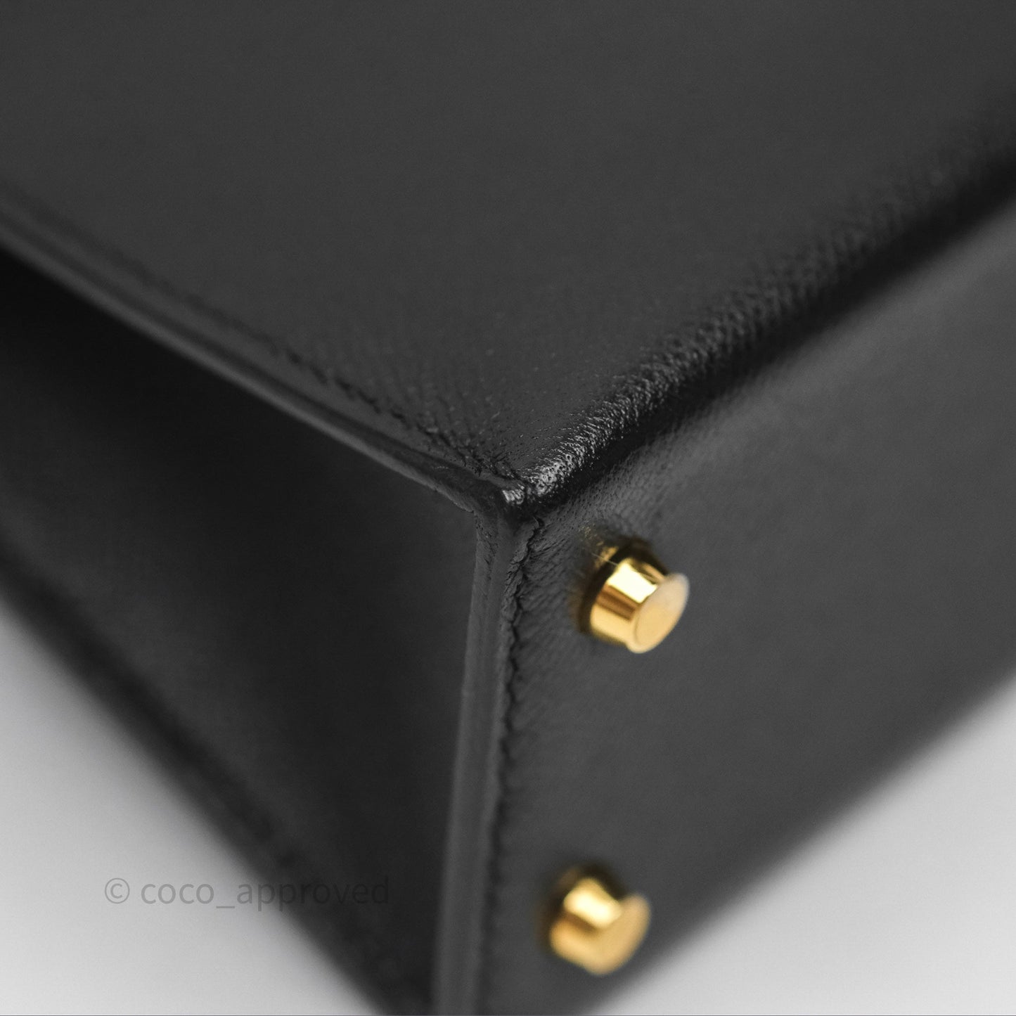 Hermès Mini Kelly II Touch Noir 89 Croc Gold Hardware