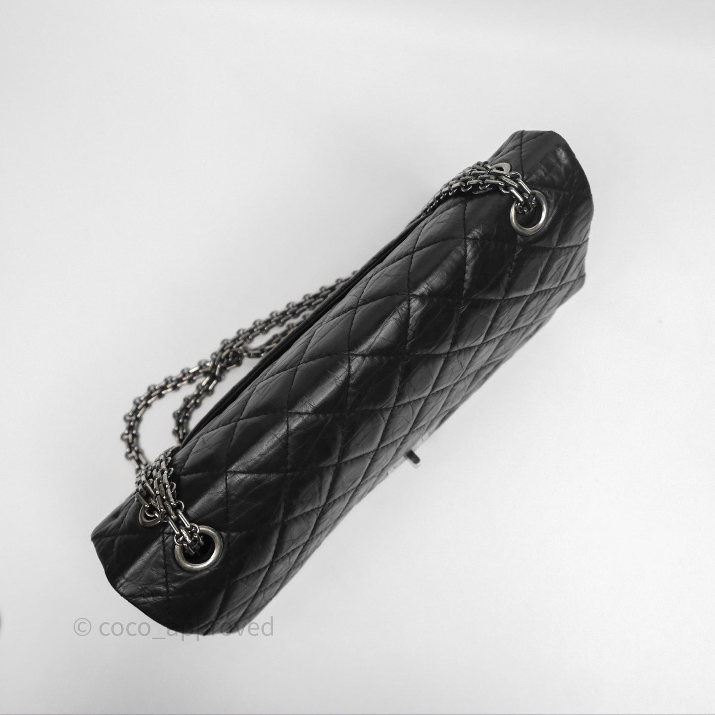 Chanel Reissue Quilted Aged Calfskin Black Ruthenium Hardware 226