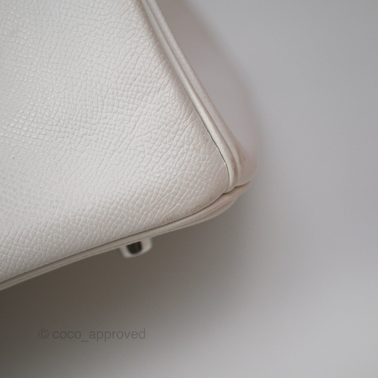 Hermès Birkin 30 Retourne White Epsom Palladium Hardware