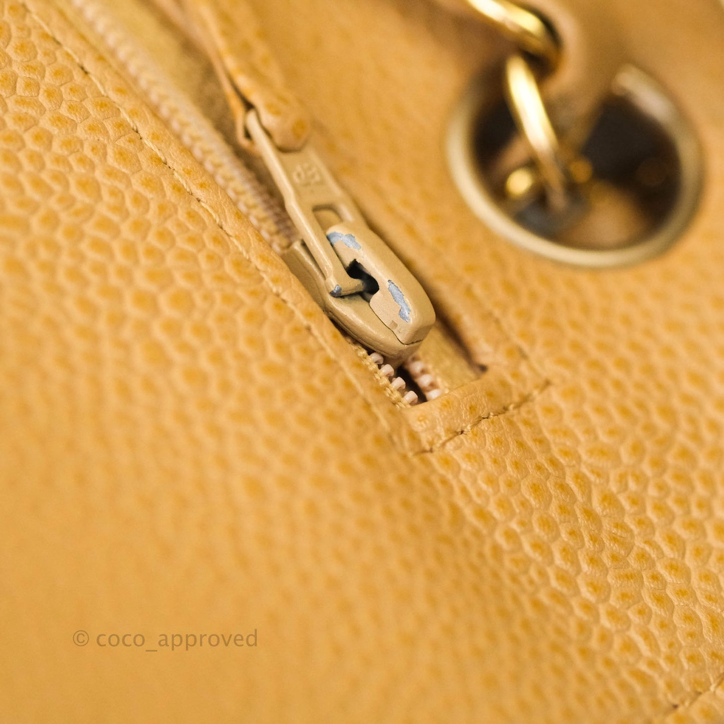 Chanel Classic M/L Medium Double Flap Dark Beige Caviar 24K Gold Hardware