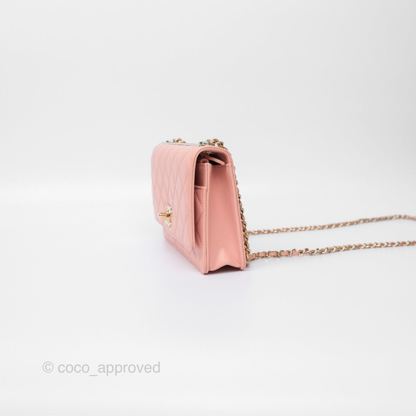 Chanel Trendy CC WOC Quilted Salmon Pink Lambskin Gold Hardware